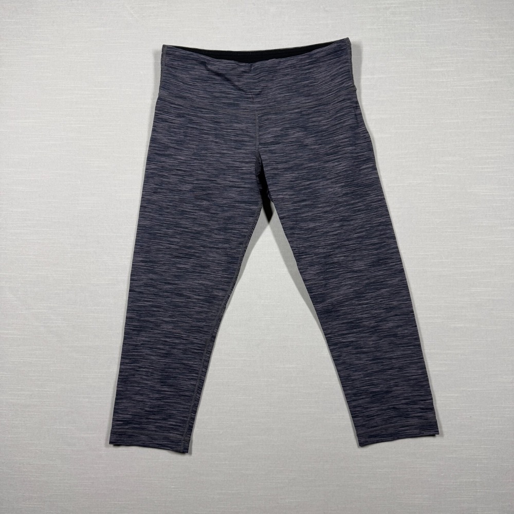 Lululemon Leggings Womens 6 Gray Wunder Under Crop Roll Down Athletic Yoga Barre